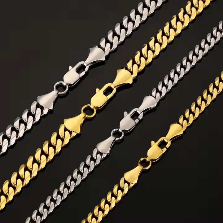 Silver Cuban Chain - 8mm, 18 inches