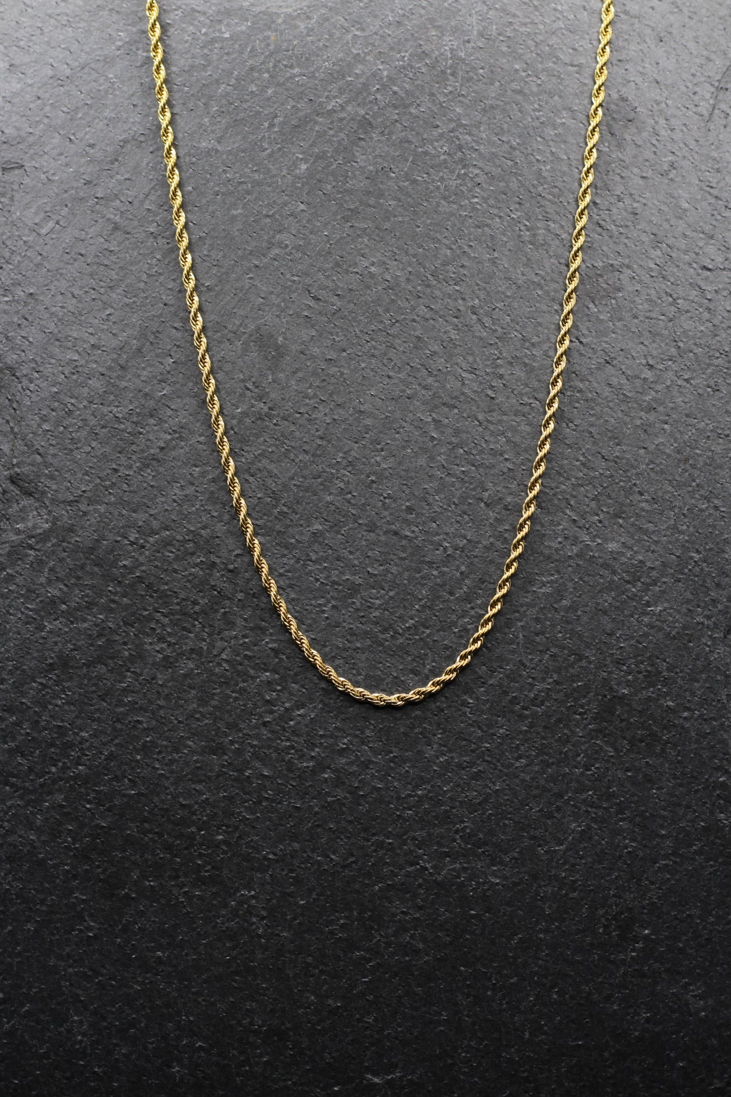Gold Rope Chain - 3mm 20 Inches